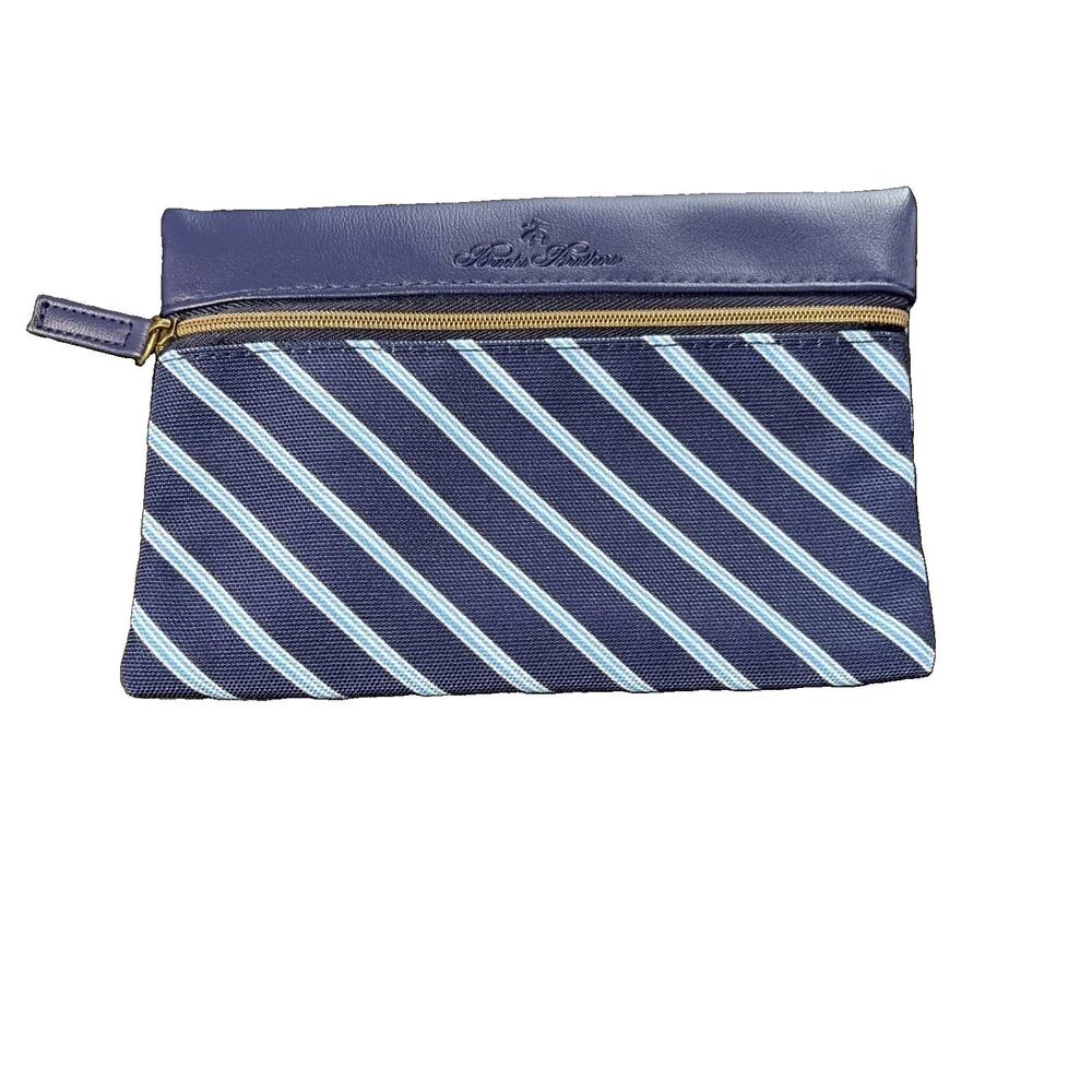 Small Brooks Brothers Hygiene Travel Bag In Navy And Light Blue